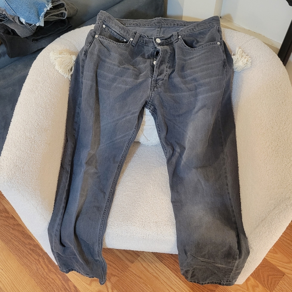 NWOT Djerf Avenue Relaxed Jeans, Grey Size 28